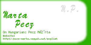 marta pecz business card